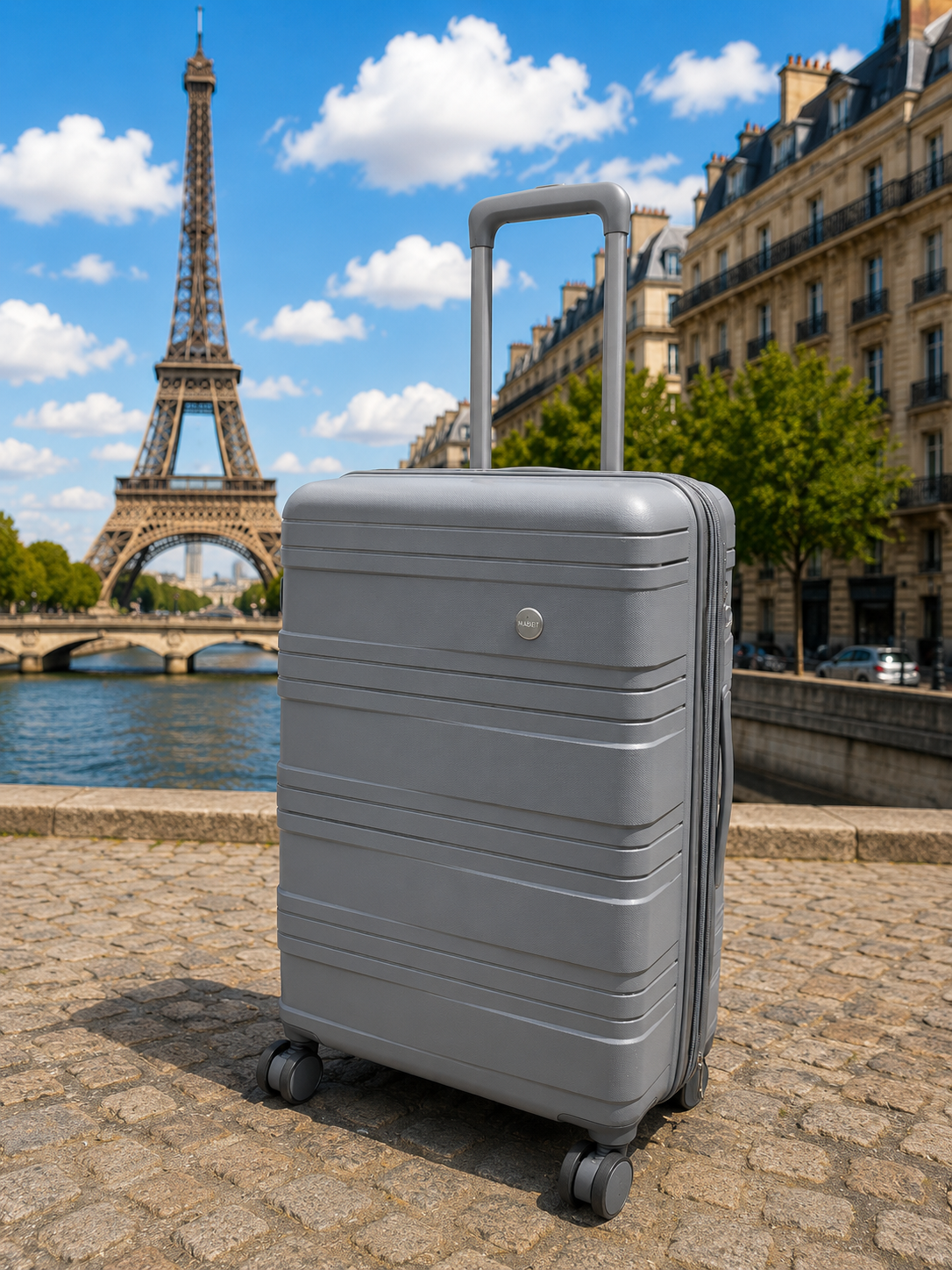 מזוודות קשיחות פרימיום אפור Cabin case